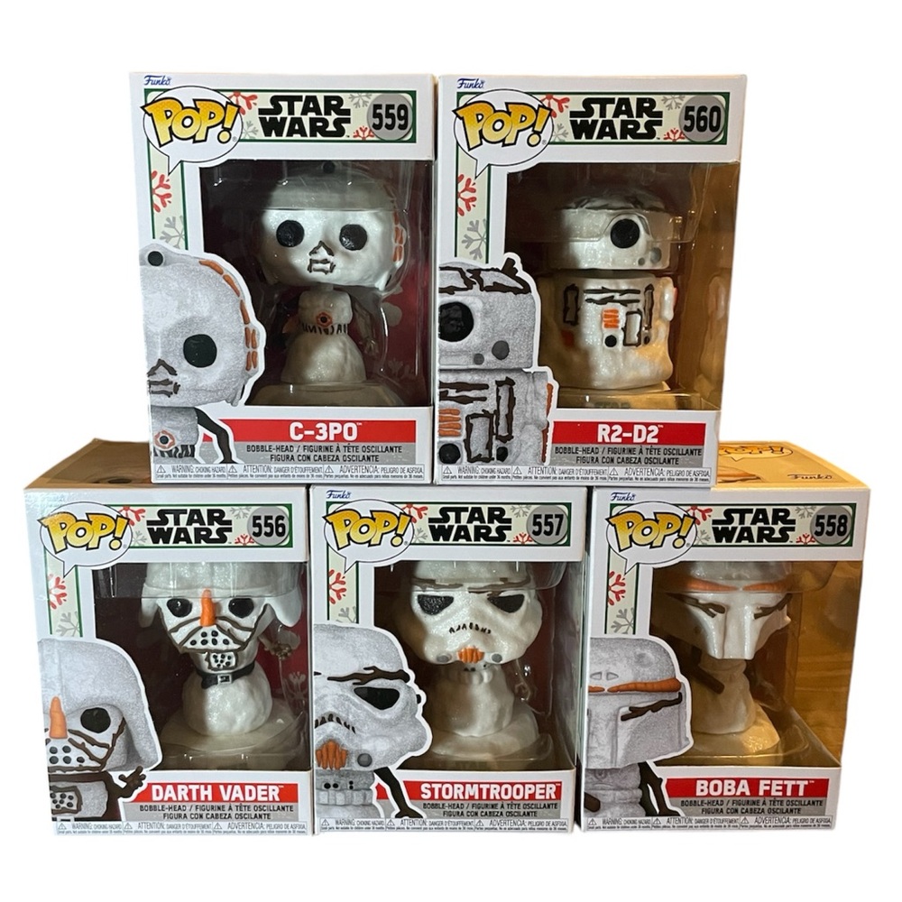 Star Wars Funko Pop Christmas Snowmen Set(5)
